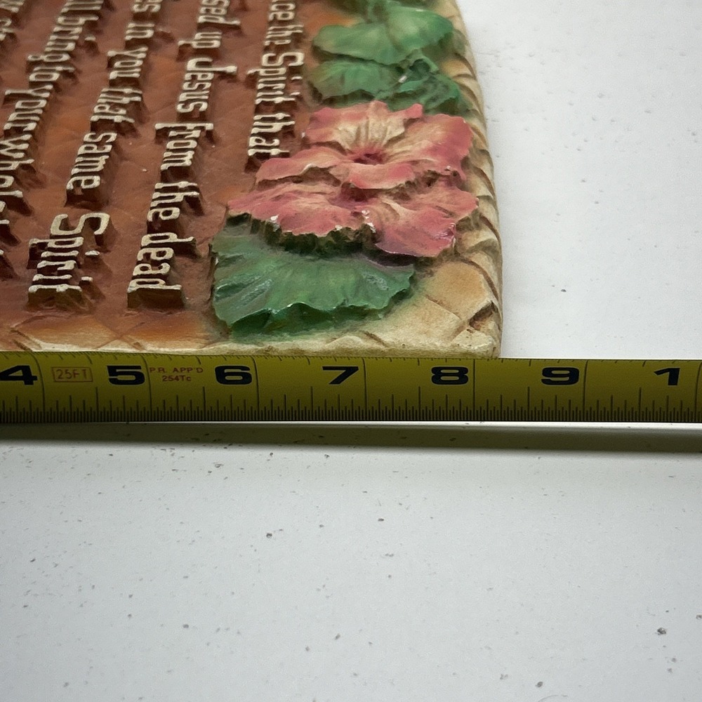 Vintage Abbey Press Romans 8:11 Phillips Translation Wall Plaque Basketweave - Picture 5 of 5